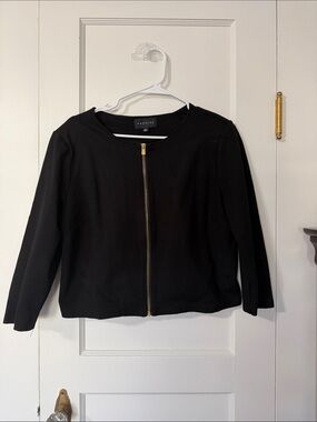 Premise Black Jacket with Gold Zipper